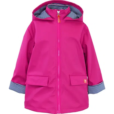 Widgeon Kids'  Hooded Zip Front Raincoat In Pink
