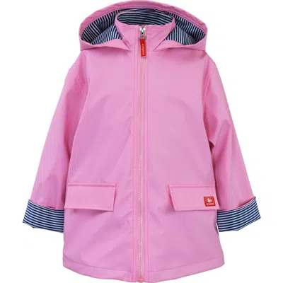 Widgeon Kids'  Hooded Zip Front Raincoat In Pink