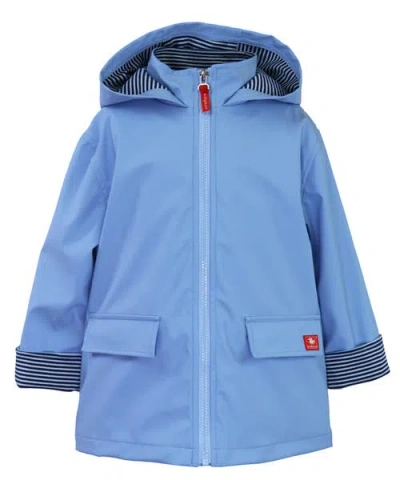 Widgeon Kids'  Zip Front Hooded Raincoat In Blue