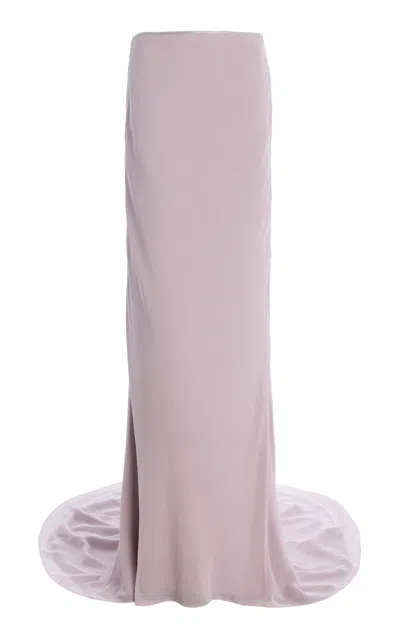 Wiederhoeft Bias-cut Chiffon Maxi Skirt In Pink