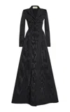 Wiederhoeft Corseted Coat Maxi Dress In Black