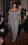 Wiederhoeft Crystal Embroidered Ivy Gown In Silver