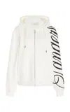 Wiederhoeft Embroidered Cotton Hoodie In Ivory