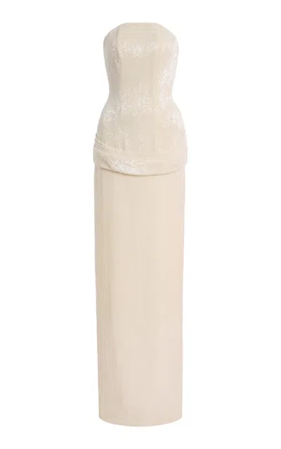 Wiederhoeft Embroidered Julie Gown In White