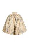 Wiederhoeft Fil-coupé Silk Jacquard Maxi Skirt In Animal Print
