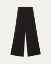 Wiederhoeft Hand Print Beaded Wide Leg Trousers In Black