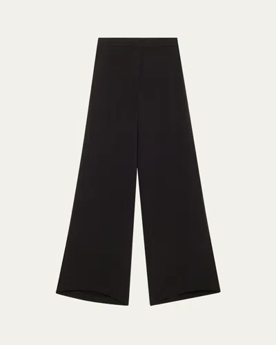 Wiederhoeft Hand Print Beaded Wide Leg Trousers In Black