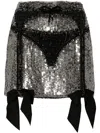 Wiederhoeft Lingerie-beaded Sequinned Miniskirt