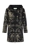 Wiederhoeft Manigesto Embroidered Hoodie Mini Dress In Black