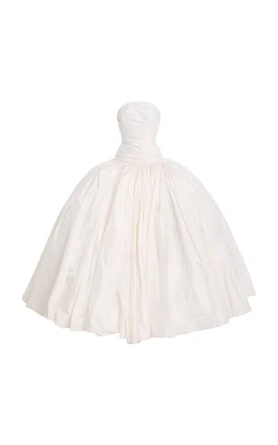 Wiederhoeft Norma Silk Taffeta Gown In White