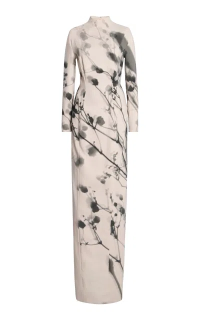 Wiederhoeft Printed Room Maxi Dress In Neutral