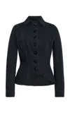 Wiederhoeft Salon Tailored Denim Jacket In Blue
