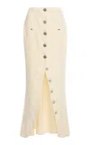 Wiederhoeft Tulip Maxi Denim Skirt In White