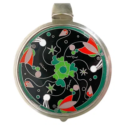 Pre-owned Wiener Werkstätte Art Deco Enamel And Silver Plate Silent Butler, Wiener Werkstatte, Circa 1930s In Black