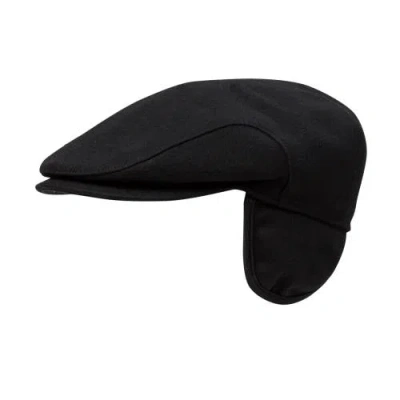 Wigens Classic Ivy Melton With Earflaps In Black