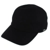 Wigens Classic Wool Baseball Earflap Cap In Black