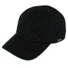 Wigens Classic Wool Baseball Earflap Cap In Black