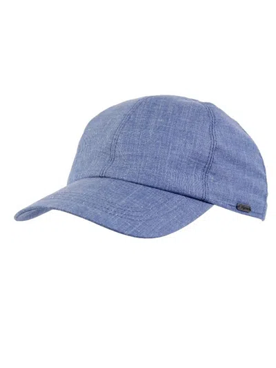Wigens Men's Baseball Classic Cap In Blue Wool In Yellow