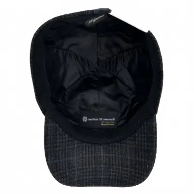 Wigens Men's Check Baseball Classic Cap In Charcoal