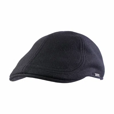 Wigens Men's Melton Wool Pub Cap In Black