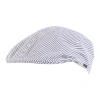 Wigens Seersucker Ivy Modern Cap In Navy