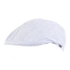 Wigens Seersucker Ivy Modern Cap In Sky Blue