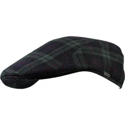 Wigens Tartan Plaid Ivy Modern Cap In Black