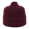 Wigens Unisex Cashmere Rib Knitted Beanie In Bordeaux