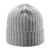 Wigens Unisex Cashmere Rib Knitted Beanie In Light Grey