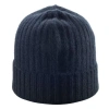 Wigens Unisex Cashmere Rib Knitted Beanie In Navy
