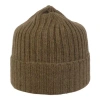 Wigens Unisex Cashmere Rib Knitted Beanie In Olive