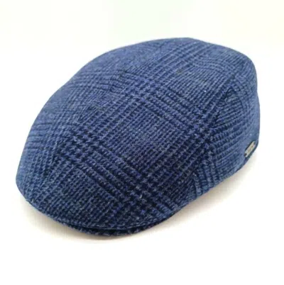 Wigens Unisex Ivy Modern Flat Cap In Dark Blue