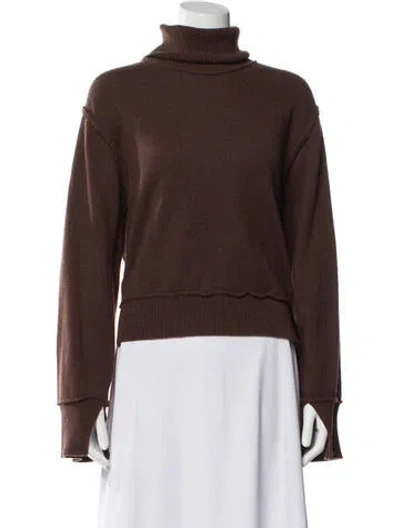 Pre-owned Wiggy Kit Cashmere Turtleneck Sweater In Brown