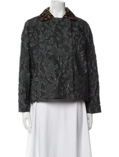 Pre-owned Wiggy Kit Printed Jacket In Green