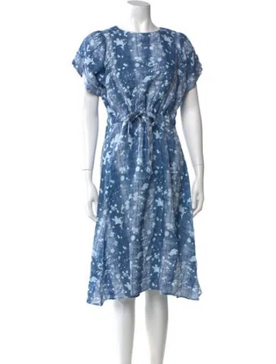 Pre-owned Wiggy Kit Printed Midi Length Dress In Grey