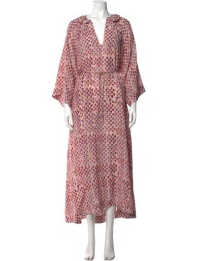 Pre-owned Wiggy Kit Silk Long Dress In Pink