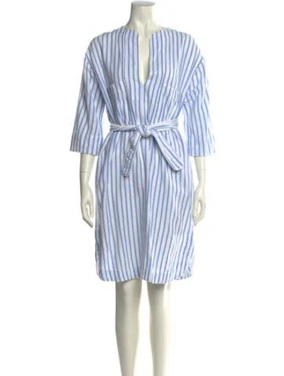 Pre-owned Wiggy Kit Striped Knee-length Dress In Multi