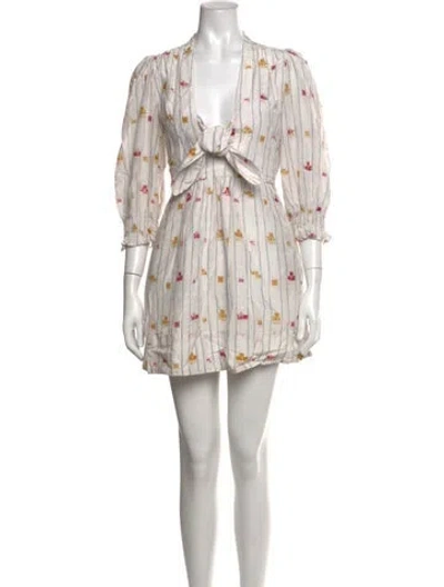 Pre-owned Wiggy Kit Striped Mini Dress In Multicolor