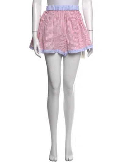Pre-owned Wiggy Kit Striped Mini Shorts W/ Tags In Pink