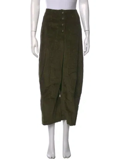 Pre-owned Wiggy Kit Wide Leg Pants In Green
