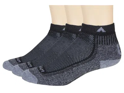 Wigwam Cool Lite Hiker Quarter, 3-pack Crew Cut Socks Shoes Black/grey: Md (us Men's Shoe 5-9.5 - Women's S In Blue