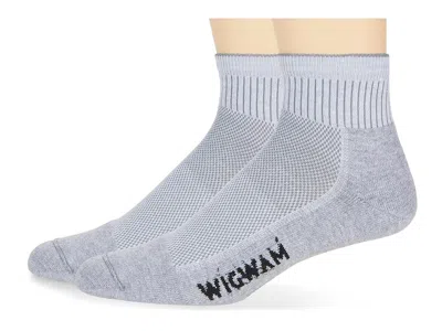 Wigwam Cool Lite Quarter, 2-pack Crew Cut Socks Shoes Grey: Lg (us Men's Shoe 9-12 - Women's Shoe 10-13) In Gray