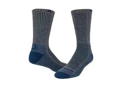 Wigwam Cool-lite Hiker Crew Quarter Length Socks Shoes Majolica Blue: Xl (us Men's Shoe 12-15) In Gray