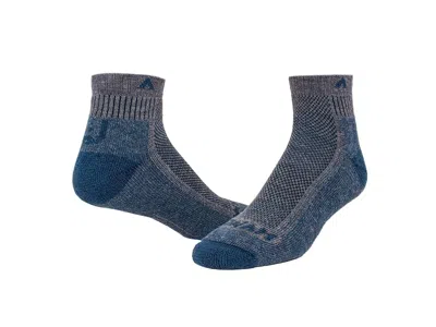 Wigwam Cool-lite Hiker Quarter Quarter Length Socks Shoes Majolica Blue: Xl (us Men's Shoe 12-15) In Multi