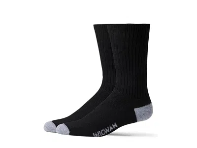 Wigwam Diabetic Sport Crew, 2-pack Crew Cut Socks Shoes Black: Lg (us Men's Shoe 9-12 - Women's Shoe 10-13)