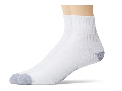 Wigwam Diabetic Sport Quarter, 2-pack Crew Cut Socks Shoes White: Xl (us Men's Shoe 12-15) In Gray