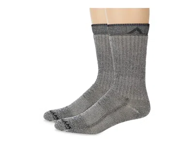 Wigwam Merino Comfort Hiker 2-pack Crew Cut Socks Shoes Black Ii: Lg (us Men's Shoe 9-12 - Women's Shoe 10- In Gray