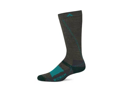 Wigwam Merino Trek Hiker Crew Cut Socks Shoes Olive: Lg (us Men's Shoe 9-12 - Women's Shoe 10-13) In Green