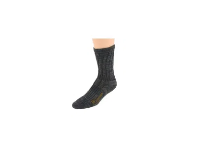 Wigwam Merino Wool/silk Hiker Socks Crew Cut Socks Shoes Olive Heather: Lg (us Men's Shoe 9-12 - Women's Sh In Black