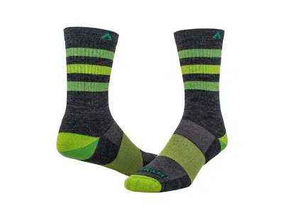 Wigwam Super Stripe Mid-crew Quarter Length Socks Shoes Charcoal: Md (us Men's Shoe 5-9.5 - Women's Shoe 6- In Multi